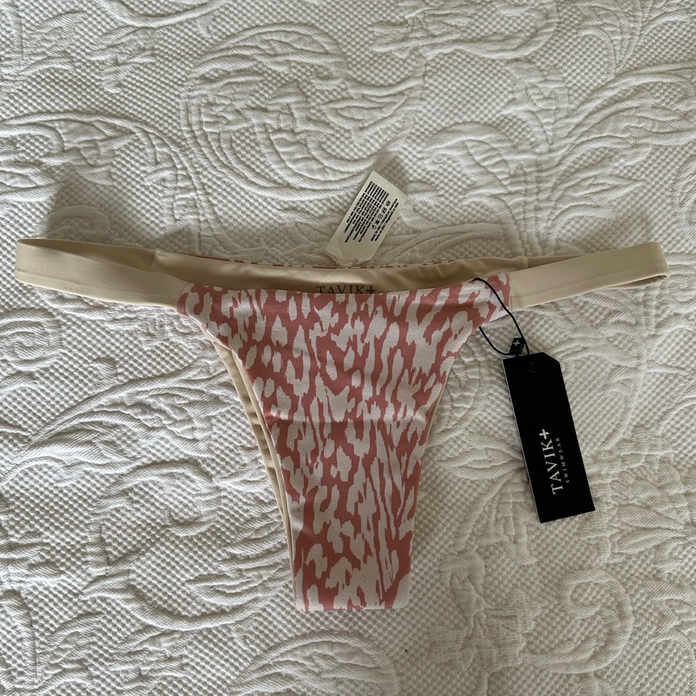 Pink leopard bikini bottoms